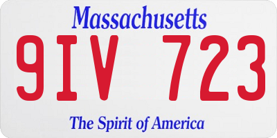 MA license plate 9IV723