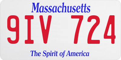 MA license plate 9IV724