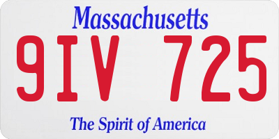 MA license plate 9IV725