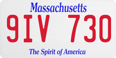 MA license plate 9IV730