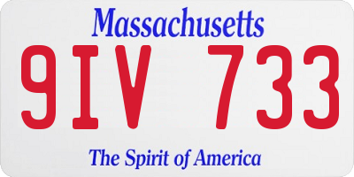 MA license plate 9IV733