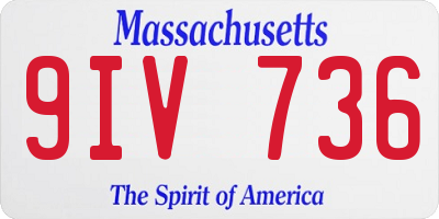 MA license plate 9IV736