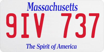 MA license plate 9IV737