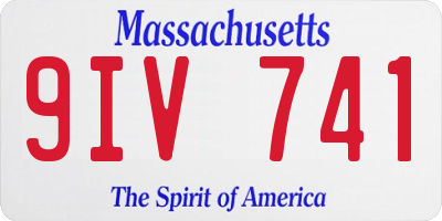 MA license plate 9IV741