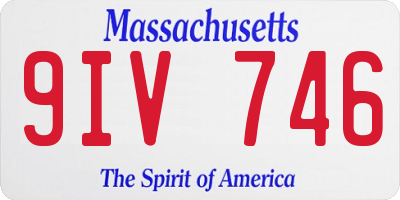 MA license plate 9IV746