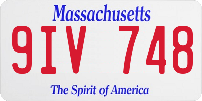 MA license plate 9IV748