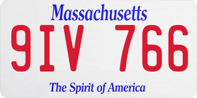 MA license plate 9IV766