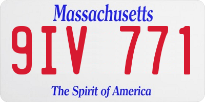 MA license plate 9IV771