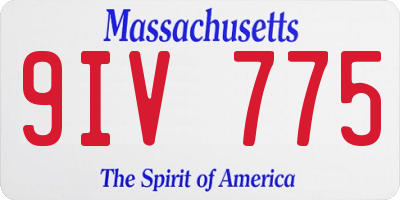 MA license plate 9IV775