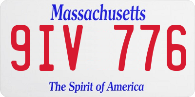 MA license plate 9IV776
