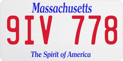 MA license plate 9IV778
