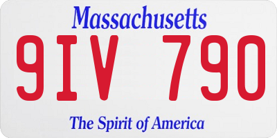 MA license plate 9IV790