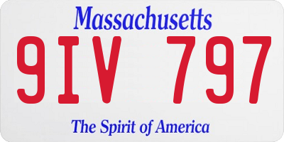 MA license plate 9IV797