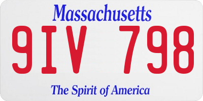 MA license plate 9IV798