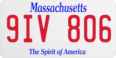 MA license plate 9IV806