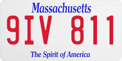 MA license plate 9IV811