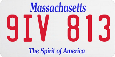 MA license plate 9IV813
