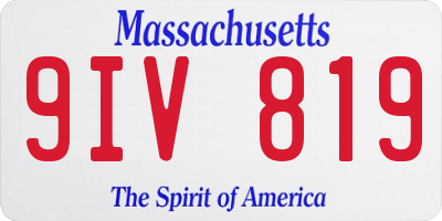 MA license plate 9IV819