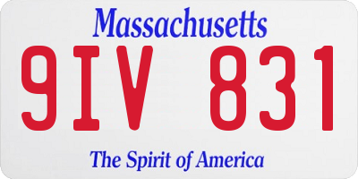 MA license plate 9IV831