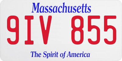 MA license plate 9IV855