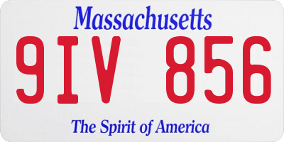 MA license plate 9IV856