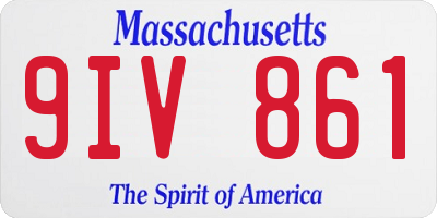 MA license plate 9IV861
