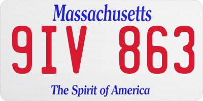MA license plate 9IV863