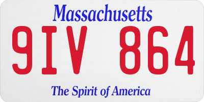 MA license plate 9IV864