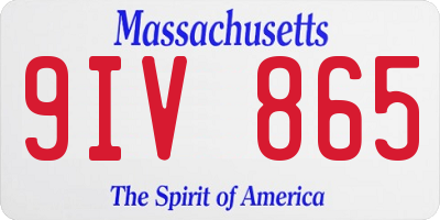 MA license plate 9IV865