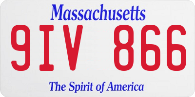 MA license plate 9IV866