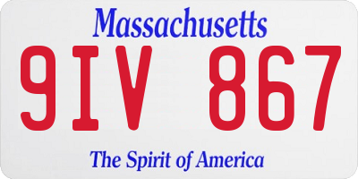 MA license plate 9IV867