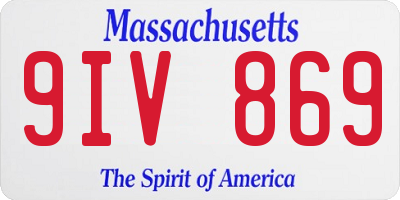 MA license plate 9IV869