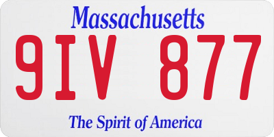 MA license plate 9IV877