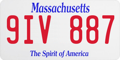 MA license plate 9IV887