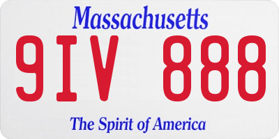 MA license plate 9IV888