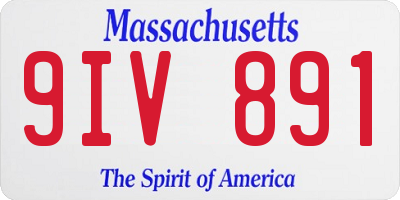 MA license plate 9IV891