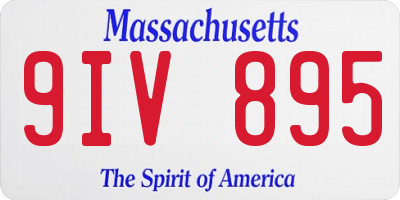 MA license plate 9IV895