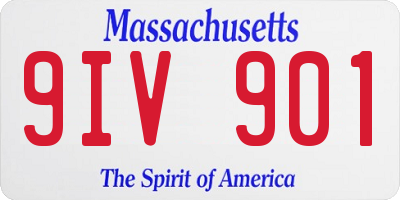 MA license plate 9IV901