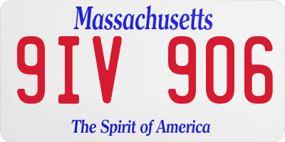 MA license plate 9IV906