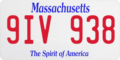 MA license plate 9IV938
