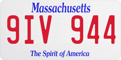 MA license plate 9IV944