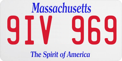 MA license plate 9IV969