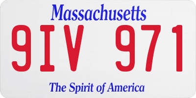 MA license plate 9IV971