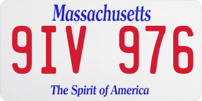 MA license plate 9IV976