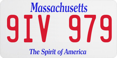 MA license plate 9IV979
