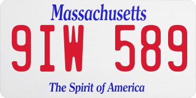 MA license plate 9IW589