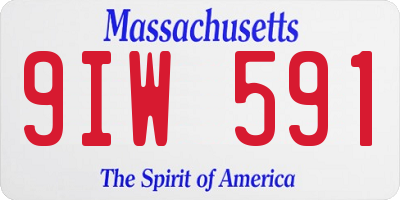 MA license plate 9IW591