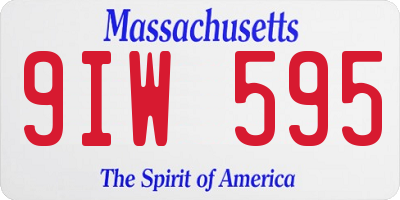 MA license plate 9IW595
