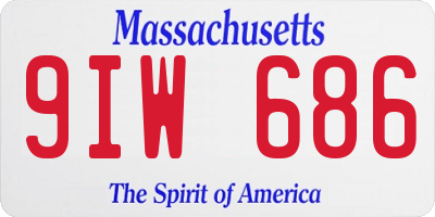 MA license plate 9IW686