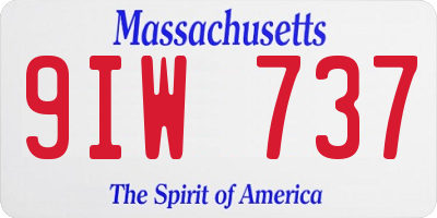 MA license plate 9IW737
